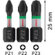 Набір біт Bosch Pro Pozidriv Impact Set PZ1/2/3, 25 мм, 3 шт