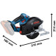 Акумуляторна циркулярна пила Bosch GKM 18V-50 Professional, 2 акб GBA 18V 5.0Ah, з/п в L-Boxx 238