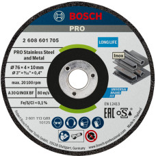 Шліфувальний круг Bosch PRO Stainless Steel and Metal 76х4х10 мм, 2 шт