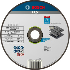 Круг відрізний Bosch PRO Stainless Steel and Metal 180×1.6×22.23 мм
