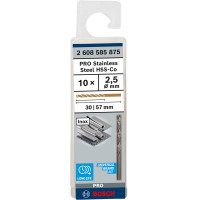 Свердло по металу Bosch PRO HSS-Co 2.5x30x57 мм, 10 шт