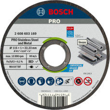 Круг відрізний Bosch PRO Stainless Steel and Metal 115×1×22.23 мм