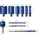 Набір коронок з адаптером і свердлами Bosch Expert Construction Material Power Change Plus Set, 20-64 мм, 10 шт