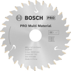 Пиляльний диск Bosch PRO Multi Material 85х1.5/1х15 мм T30