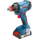 Акумуляторний ударний гайковерт Bosch GDX 180-LI Professional, 2 акб 2 Ah, з/п GAL 18V-40, у кейсі