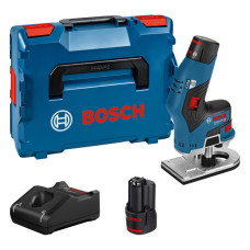 Акумуляторний фрезер Bosch GKF 12V-8 Professional, 2 акб 12V 3.0 Ah, з/п GAL 12V-40, у кейсі