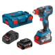 Акумуляторний ударний гайковерт Bosch GDX 18V-200 C Professional, 2 акб 5 Ah, з/п GAL 1880 CV, в L-Boxx 136