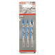 Пиляльне полотно для лобзика Bosch T 118 В Basic for Metal 92 мм, 3 шт