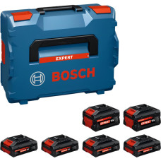 Набір 6 акумуляторів Bosch Expert EXBA 18V-40, 4х4 Ah та EXBA 18V-80 2х8 Ah у кейсі L-Boxx
