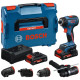 Акумуляторний дриль-шуруповерт Bosch Expert EXSR 18V-90 FC, 4 адаптери, акб 2х4 Ah та з/п GAL 12V/18V-80, у кейсі L-Boxx 136