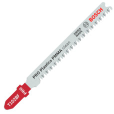 Пиляльне полотно для лобзика Bosch PRO Plastics PMMA Clean T 102 BF 92 мм, 3 шт