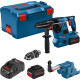 Акумуляторний перфоратор Bosch GBH 18V-28 CF Professional зі змінним патроном, модулем Bluetooth, пиловідведенням, 2 акб 8.0 Ah та з/п, у кейсі L-BOXX