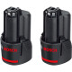 Набір з 2 акумуляторів для електроінструментів Bosch GBA 12V 3.0 Ah Professional