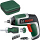 Акумуляторна електровикрутка Bosch IXO 7, 10 біт, викрутка з храповиком, в сумці