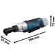 Акумуляторний гайковий ключ з тріскачкою Bosch GRC 12V-60 3/8 SN Professional, без акб і з/п