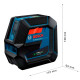 Лазерний нівелір Bosch GCL 2-50 G Professional, з тримачем RM 10, затискачем DK 10, чохлом, мішенню, в кейсі