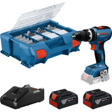 Акумуляторний ударний дриль-шуруповерт Bosch GSB 18V-65 Professional з 2 акб GBA 18V 4.0 Ah і з/п GAL 18V-40, у кейсі Pick&Click L