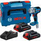 Акумуляторний ударний гайковерт Bosch GDS 18V-450 PC Professional з модулем Bluetooth, 2 акб ProCORE18V 4.0 Ah і з/п GAL 18V-40, в L-BOXX 136