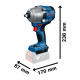 Акумуляторний ударний гайковерт Bosch GDS 18V-780 Professional без акб і з/п, в картоні