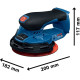 Акумуляторна ексцентрикова шліфмашина Bosch GEX 18V-150-3 Professional без акб і з/п, в L-BOXX 162