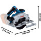Акумуляторна дискова пила Bosch GKS 185-LI Professional без акб і з/п, в L-BOXX 238