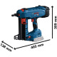 Акумуляторний цвяхозабивач Bosch GNB 18V‑38 Professional без акб і з/п, в картоні