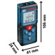 Лазерний далекомір Bosch GLM 40 Professional з чохлом
