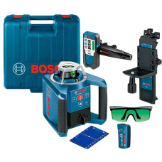 Ротаційний лазерний нівелір Bosch GRL 300 HVG Professional, у валізі з приймачем LR1, пультом RC1, тримачем WM 4, з/п, окулярами, мішенню