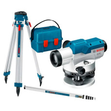 Оптичний нівелір Bosch GOL 26 D Professional у кейсі зі штативом BT 160, лінійкою GR 500