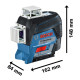 Лазерний нівелір Bosch GLL 3-80 С Professional, акб GBA 12V 2 Ah і з/п, з тримачем BM 1, мішенню, чохлом, у кейсі