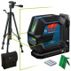 Лазерний нівелір Bosch GLL 2-15 G Professional з мішенню, штативом BT 150, універсальним кріпленням LB 10 і чохлом