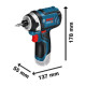 Акумуляторний ударний гайковерт Bosch GDR 12V-105 Professional, без акумулятора та з/п, у картоні