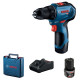 Акумуляторний дриль-шуруповерт Bosch GSR 12V-30 Professional, 2 акб 2 Ah, з/п в чемодані