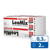 Пінопласт EPS-40 Леомікс, LeoMix 35 FASAD (10.0 кг/м3)