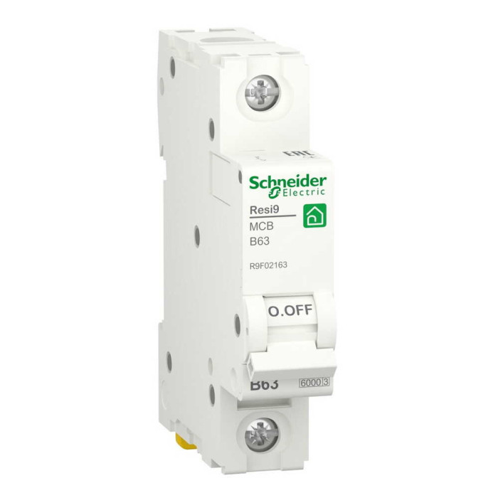 Автоматичний вимикач Schneider 6кА B 1p 63А Resi9 ( R9F02163 )