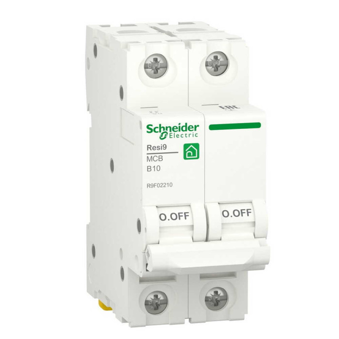 Автоматичний вимикач Schneider 6кА B 2p 10А Resi9 ( R9F02210 )