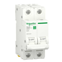 Автоматичний вимикач Schneider 6кА B 2p 20А Resi9 ( R9F02220 )