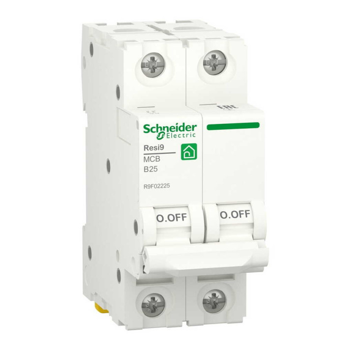 Автоматичний вимикач Schneider 6кА B 2p 25А Resi9 ( R9F02225 )