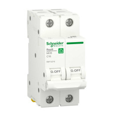 Автоматичний вимикач Schneider 6кА C 2p 16А Resi9 ( R9F12216 )