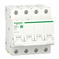Автоматичний вимикач Schneider 6кА C 4p 25А Resi9 ( R9F12425 )