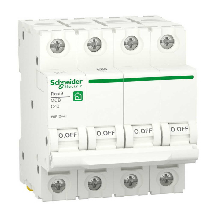 Автоматичний вимикач Schneider 6кА C 4p 40А Resi9 ( R9F12440 )