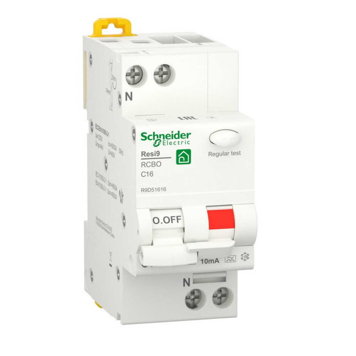 Диференційний автомат Schneider 16А 10мА тип А Resi9 ( R9D51616 )