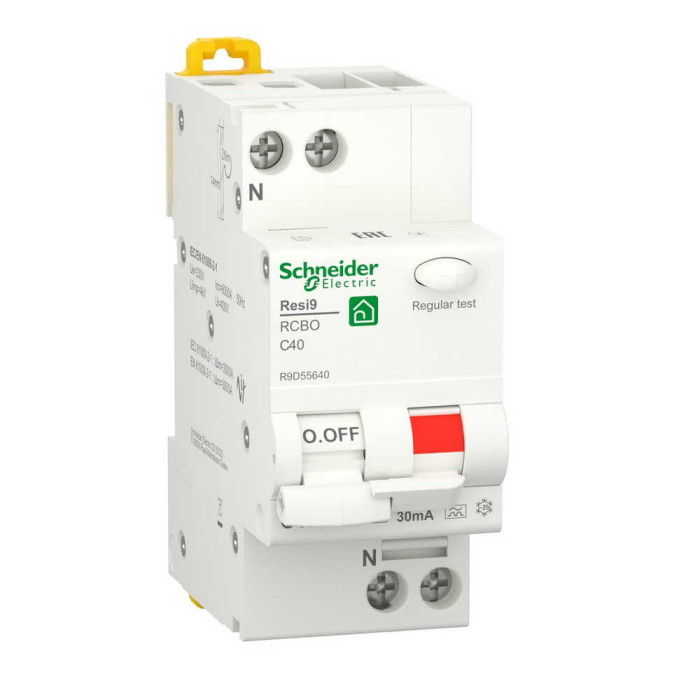Диференційний автомат Schneider 40А 30мА тип А Resi9 ( R9D55640 )