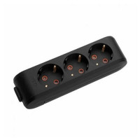 Колодка VIKO Multi-Let 3-на з заземленням чорна ( 90134300 )