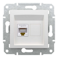 Розетка Schneider Asfora біла комп'ютерна RJ45 Cat. 5E ( EPH4370121 )