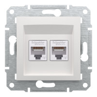 Розетка Schneider Asfora біла комп'ютерна RJ45 Cat.6 ( EPH4870121 )