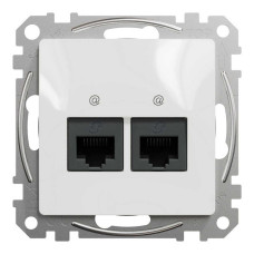 Розетка Schneider Sedna Design біла комп'ютерна RJ45 Cat. 5e  UTP 2-на ( SDD111452 )