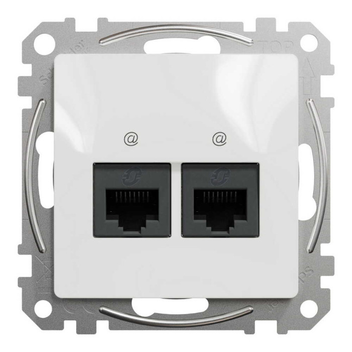Розетка Schneider Sedna Design біла комп'ютерна RJ45 Cat. 5e  UTP 2-на ( SDD111452 )