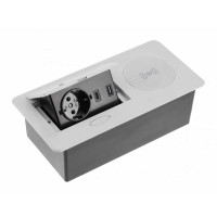 Розетка в стільницю GTV Avaro plus 1-на з/з 2xUSB WC 5W ( AE-PB1SAVAP-53 )