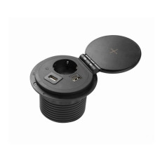 Розетка в стільницю GTV Charger plus 1-на з/з 2xUSB, WC 5W, HDMI, RJ45 ( AE-BPW1SACP-20 )